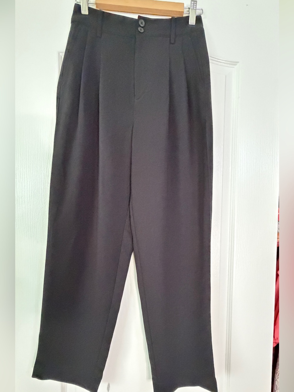 Madewell Size 0 Black Extra High Rise Wide Leg Pleated Dress Pants